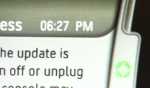 The "red tint" display corruption was even present whilst updating!  It's not too clear, here, but look carefully at the top of the Guide and you can just about see some corruption.