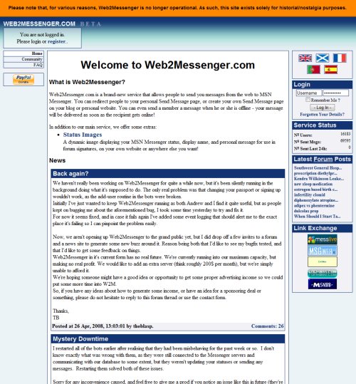 Web2Messenger Screenshot